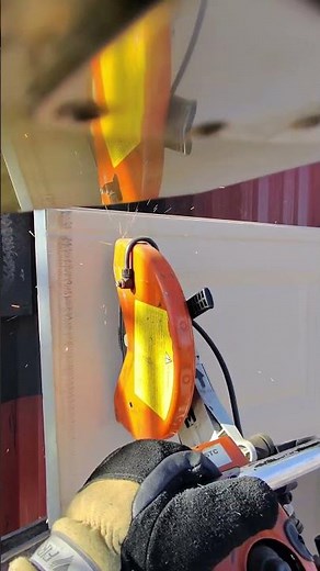 Fire Fighter residential garage door cuts with a K12 saw and Chainsaw.