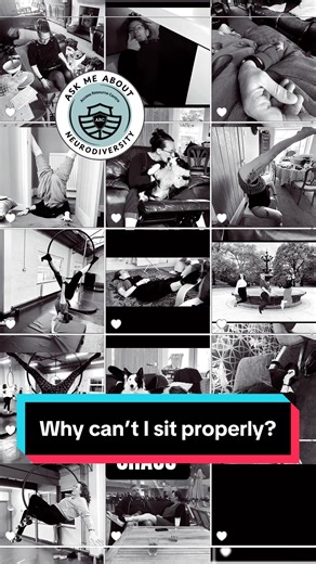 Have you ever been told - ‘Why can’t you just sit still?!’ or ‘Sit straight!’? Me too. And I just can’t, no matter how hard I try, I cannot sit still or in a ‘normal’ position. Neurodivergent people often find being still or sitting straight difficult. This can be for lots of reasons including sensory feedback seeking, reduced introception, hyper mobility or stimming. Ultimately- just know, if I’m sitting still - I AM NOT PAYING ATTENTION to whatever I’m supposed to be! #neurodivergent #coaching