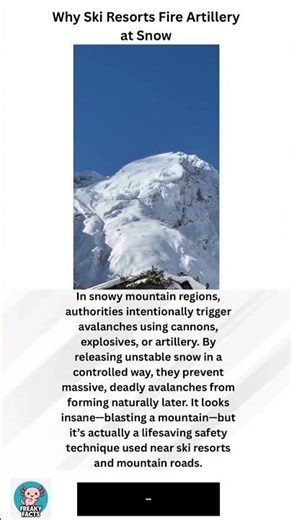 Man made avalanches #freakyfacts