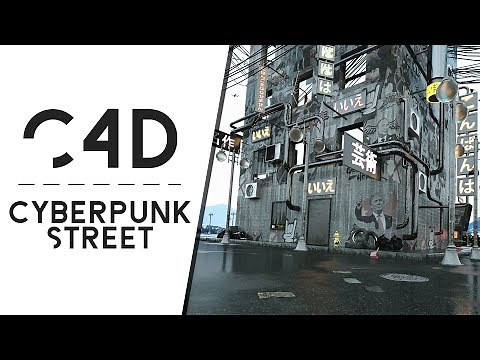 Cinema 4D Cyberpunk street breakdown | Cinema 4D | Octane render