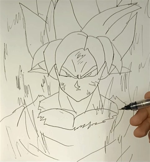 drawing goku ssj blue (requested) #goku #dbs #shorts
