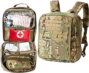 MT Tactical Backpack – Swedish Military-Inspired Modular Pack with Laser-Cut MOLLE, Built-in IFAK Panel & Multi-Purpose Design for EDC, Survival & Law Enforcement