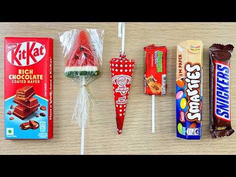 Ultimate Candy Aesthetic ASMR 🍭 KitKat, Smarties & Watermelon Lollipop! Satisfying
