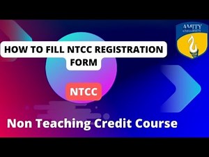 "A Step-by-Step Guide: NTCC Registration on Amizone(Amity University)"|| full information about NTCC