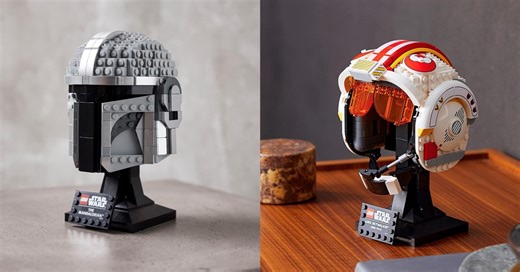Here's our first look at LEGO's new Mandalorian and X-Wing pilot buildable helmets