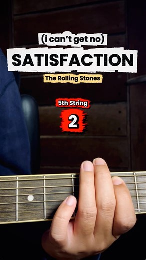 (I can’t get no) Satisfaction Guitar Riff Tutorial - The Rolling Stones - Easy Songs on Acoustic