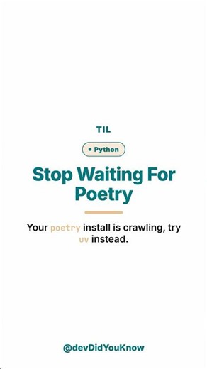 Why Your Python Installs Are Slow and How uv Fixes It #poetry #python #uv