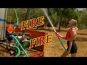 🔥 Wild FIRE Fighting in Central Portugal 🔥 DIY fire fighting Water pump setup 💦 1000Litres a minute💦