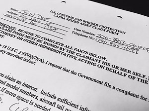 CAFRA Seized Asset Claim Form - Great Lakes Customs Law