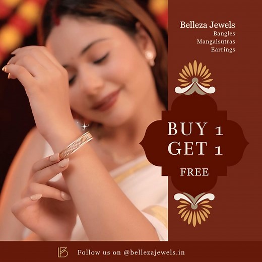 Your favorite bangles — now with a surprise you’ll love 💖 ✨ Buy 1 Get 1 FREE on our signature Belleza Bangle Collection. Elegant. Durable. Unmissable. | Bellezajewels.in