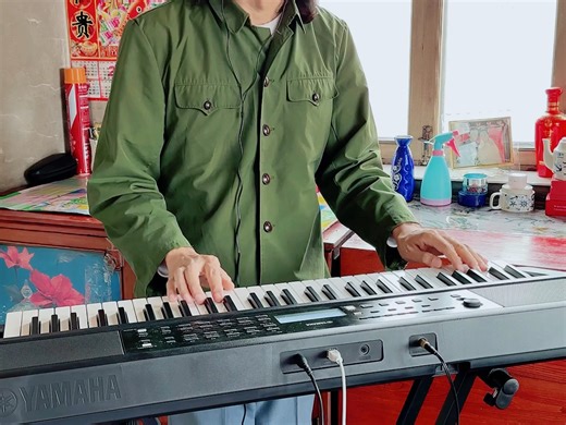 好操作的雅马哈e383全套1200，免费教学 #雅马哈E383电子琴 #小哥哥电子琴 #又见炊烟 @小哥哥电子琴