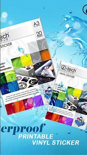 i-tech Vinyl Sticker Waterproof A4 Size Glossy Matte Transparent Inkjet Printable Sticker 20 Sheets