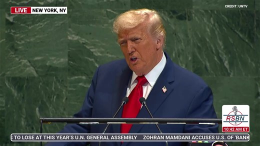 1.8M views · 42K reactions | WATCH: President Trump Gives a Major Address to the United Nations General Assembly in NYC - 9/23/25 | Right Side Broadcasting | Facebook