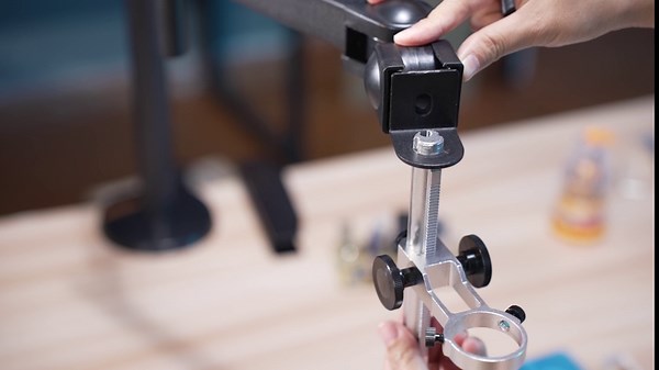 Elikliv AM03 Microscope Flex Arm Stand,Flexible Microscope Boom Stand, Heavy Duty Mic Desk Mount Stand with Cable Management, Boom Stands for Soldering Microscope EM4K EDM202 EDM201 EDM9 EDM4, Black