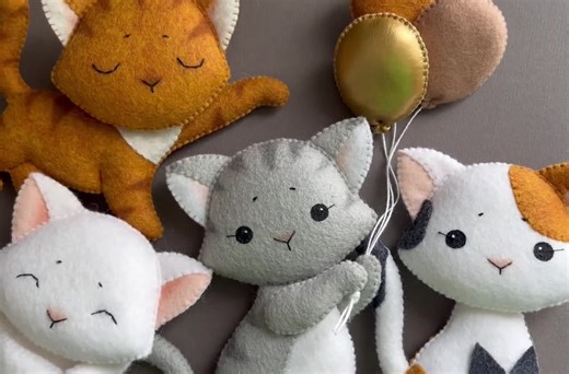 Kitten Felt Pattern DIY Cats Toy Pdf Pattern - Etsy
