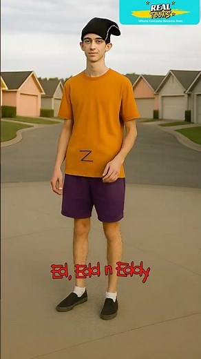 Ed Edd n Eddy Turn Real (Part 1) 🤯 AI Cartoon-to-Realistic Transformation #RealToons