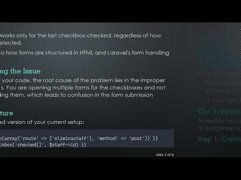 Resolving the Edit and Delete Functionality in Laravel Forms with Multiple Checkboxes