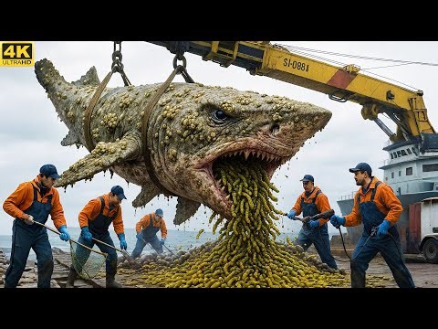 Rescue Team Frees Giant Goblin Shark Covered With Ocean Growth From the Open Ocean 🦈🌊