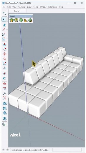 SketchUp tutorial ✨Modern elegance meets comfort! This plush modular sofa, designed in SketchUp #art