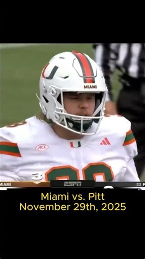 Miami vs. Pitt - November 29th, 2025