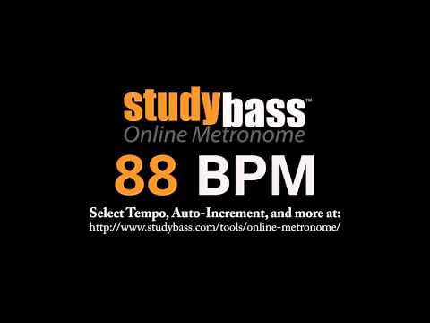 88 BPM Online Metronome (3 min) | StudyBass