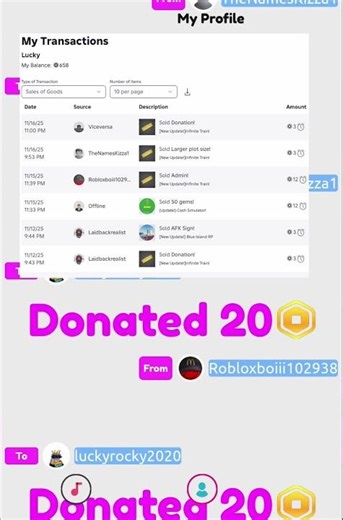 I made 51 #robux in Donate & Swipe and 10 Robux in Donation Battles in just 6 days! 