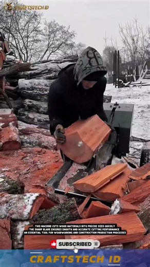 Wood Cutting Machine for Fast and Precise Timber Processing Work #machine