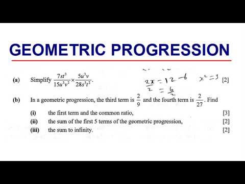 Geometric Progression Simplified | Past Paper Question Solved