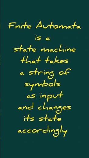 What is Finite Automata? 😲 Explained Fast #cse #shorts #trending #education