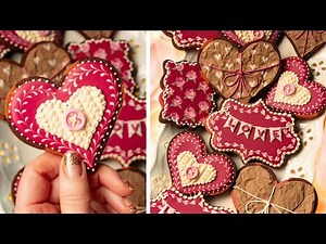 Amazing wet-on-wet royal icing Valentine's Day cookies | 30 minutes of relaxing cookie decorating