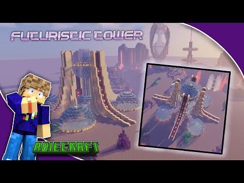 Easy Futuristic Tower - Minecraft Futuristic Base - Sci-Fi Build - Minecraft Futuristic Timelapse