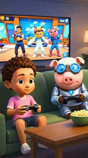 Mr. Pig Learns Digital Money! | Kids Learn Gaming & Digital Coins in the Introverse
