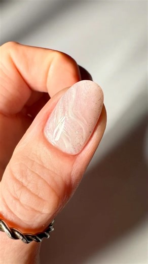 Pearl Marble Nail Art | SHELLAC