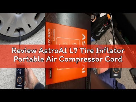 Review AstroAI L7 Tire Inflator Portable Air Compressor Cordless Mini Bike Pump with Digital Dual Va