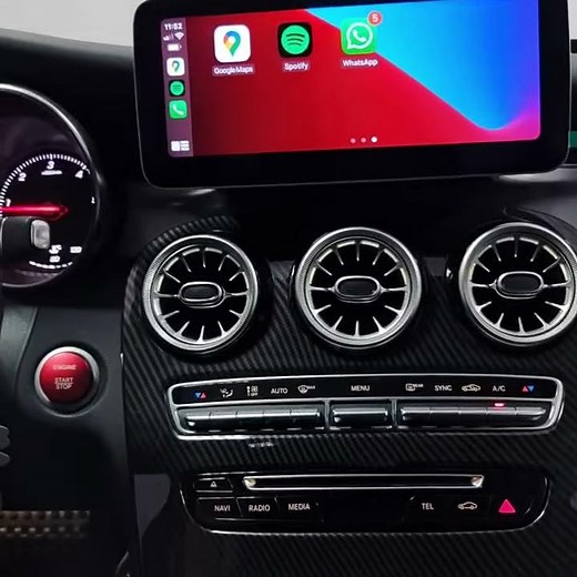 Mercedes W205 Android Display & Ambient Lighting Retrofit by Ledov
