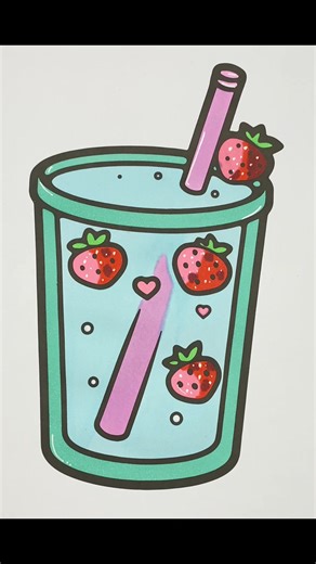 Coloring Bubble Tea: A Satisfying Art Video
