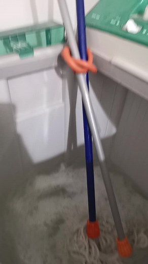 Mop and Bucket Cleaning Technique Demonstration