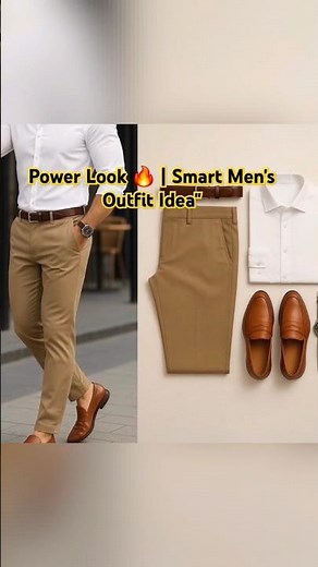 "Black Shirt + Camel Pants = Effortless Power Look 🔥 | Smart Men's Outfit Idea" #outfitideas