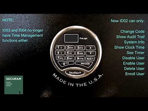 How to Set ID01 as Master on SECURAM ProLogic Safe Lock