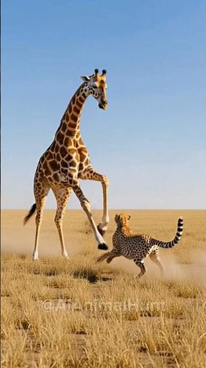 Cheetah Leaps Onto Giraffe — Extreme African Wildlife Footage!