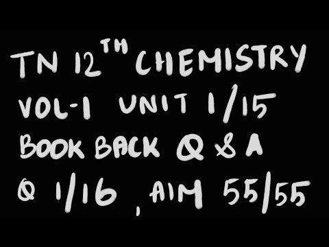 TN SCERT 12th Chemistry Book Back Q&A(Volume 1-Unit 1 Metallurgy) Quick Revision