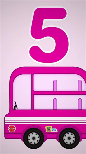 10 Little Pink Buses 💗 Counting 1–10 Song for Kids