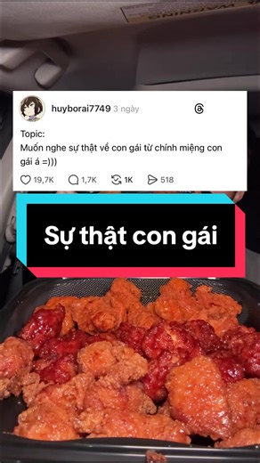 Sự thật con gái #threads #congai #phunu #haihuoc #mukbang