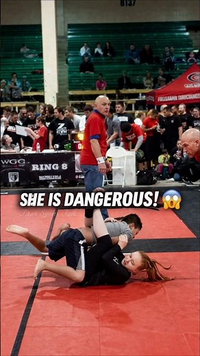 Technique Beats Strength! 💪 She is a Savage! #MMA #JiuJitsu