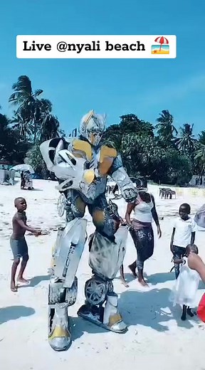 Robot Costume Interaction on the Beach