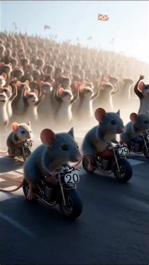 Epic Mouse Bike Race Gone Wrong 😞 | अचानक बिल्लियाँ आ गईं! #shorts