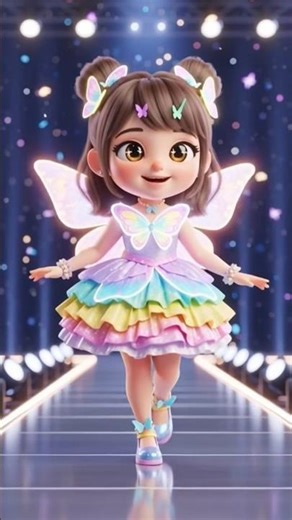 Cutest Cartoon Girl Ramp Walk Ever 😍✨ | Fancy Dress Fashion Show #shorts