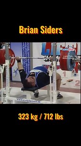 Brian Siders benching 337.5kg at the 2004 IPF Worlds in South Africa. His 360kg was red lighted. Brian won the 125kg class with an 1147.5kg total. He squatted 437.5kg and pulled 372.5kg. This was his 2nd win at Worlds. Brian Siders is one of the best of All Time. | PTC Headquarters