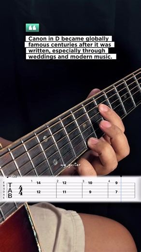 Short Guitar Tabs for Canon in D by Jerry C