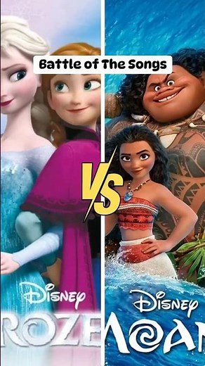 Frozen versus Moana. Disney Song Battle! 🎤 #disney #frozen #moana #disneymovies #songbattle
